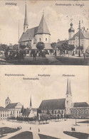 4352) ALTÖTTING - Grandenkapelle Rathaus - Kapellplatz Pfarrkirche - Tolle Alte ZWEIBILD AK !1916 - Altötting