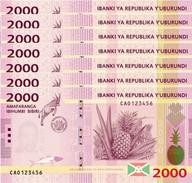 Burundi (BRB) 2000 Francs 2015 UNC 7 Pcs Cat No. P-52a / BI238a - Burundi