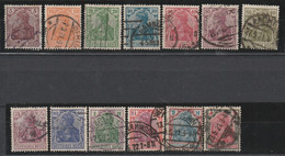 Deutsches Reich     .    Michel     .   140/153     .    O       .   Gebraucht     .    /    .   Cancelled - Used Stamps