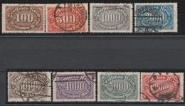 Deutsches Reich     .    Michel     .   250/257     .    O       .   Gebraucht     .    /    .   Cancelled - Used Stamps