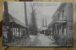 Cpa Café Restaurant Et Ferme Du Moulin Des 7 Fontaines Rhode St Genese 1911 - TZZ02 - St-Genesius-Rode