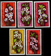 Bulgaria 1975 Mi 2374-2378 Fruit Tree Blossoms - MLH - Altri & Non Classificati