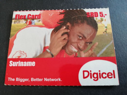 SURINAME SRD 5,00  DIGICEL CARD /  FLEXCARD MAN ON PHONE 01/05/2013          MOBILE CARD           **5473 ** - Surinam