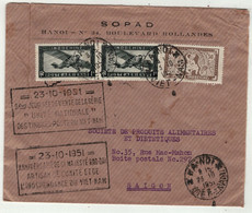 Viêt-Nam // Vietnam // Indochine // Lettre De Hanoi Pour Saigon Du 23.10.1951 (Indépendance Du Vietnam) - Viêt-Nam