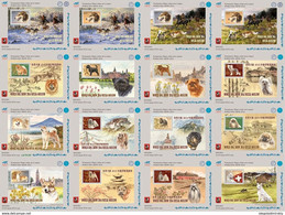 Russia World Dog Show 2016 Dogs Set Of 16 Different Special Souvenir Block's - Other & Unclassified