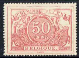 Belgium 1882 Railway Parcels 50c Rose Fresh Mounted Mint Well Centred SG P78 - Nuevos