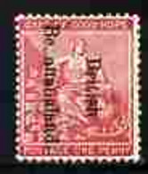 Bechuanaland 1893 Overprint On COGH 1d Carmine-red With 'c' Part Missing From Overprint M/m SG 38var - 1885-1895 Crown Colony