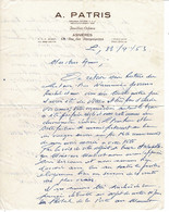 COURRIER COMMERCIAL : A . PATRIS ,  Joaillier - Orfèvre, 66 Rue Des Bourguignons , ASNIERES  Le 22-9-1953 - Décrets & Lois