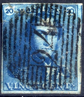 1849 - Nr 2 - Vingt Cents (°) Damaged - 1849 Hombreras