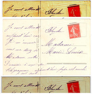 PARIS 1 PL De La Bourse Carte Postale 10c Semeuse Yv 138  Ob Meca Krag 7 Lignes Droites Inégales B001102 EMPREINTE A SEC - Mechanical Postmarks (Other)