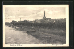 AK Ketzin A. D. Havel, Havelpromenade Mit Kirche - Ketzin