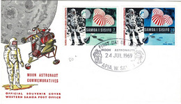 Samoa 1969 First Man On The Moon Astronauts FDC - - Oceanië