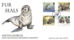 (PP 7) South Georgia & Sandwich Islands FDC - Seals (with Insert) - Otros
