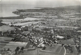 CPSM FRANCE 74 " Sciez, Vue Générale Aérienne Et Le Lac Léman" - Sciez