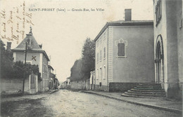 CPA FRANCE 69 " St Priest, Grande Rue, Les Villas" - Saint Priest