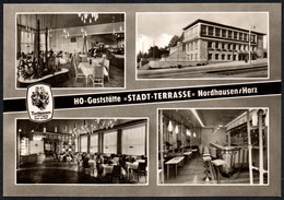 F0908 - TOP Nordhausen - HO Gaststätte Stadt Terrasse Innenansicht MBK - Garloff - Nordhausen