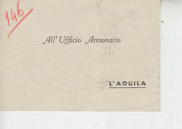 L'AQUILA  1943 - Movimentazione Prodotti Commerciali -.- - Italy