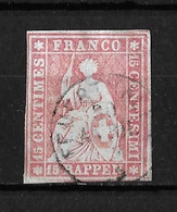 1854-1862 Helvetia (ungezähnt) →  Fingerhut-Stempel FEUERTHALEN   ►SBK-24B4.V◄ - Gebraucht