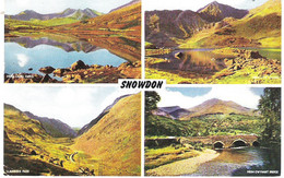 SCENES FROM SNOWDON, GWYNEDD, WALES.circa 1960 USED POSTCARD As4 - Caernarvonshire