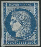 ** N°4d 25c Bleu Réimp - TB - 1849-1850 Cérès