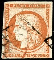 Oblit. N°5a 40c Orange Vif, Signé JF Brun - TB - 1849-1850 Ceres