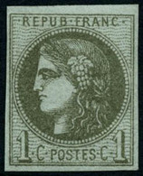 ** N°39B 1c Olive R2 - TB - 1870 Bordeaux Printing