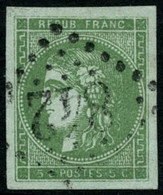 Oblit. N°42B 5c Vert-jaune, R2 Pièce De Luxe  - TB - 1870 Bordeaux Printing