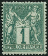 ** N°61 1c Vert - TB - 1876-1878 Sage (Type I)