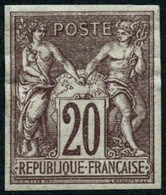 ** N°67a 20c Brun-lilas, Certif Robineau - TB - 1876-1878 Sage (Type I)