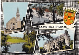 79. LA MOTHE SAINT HERAY. CPSM. MULTIVUES. L'EGLISE. GROUPE SCOLAIRE. CHATEAU DE VILLEDIEU. LA SEVRE - La Mothe Saint Heray