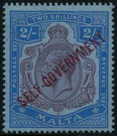 ** N°77 2s Bleu Et Violet S/azuré - TB - Malta