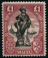 ** N°95 1L Rouge Et Noir - TB - Malta