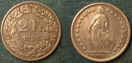 M_p> Svizzera 2 Franchi 1921 In Argento, 10,0 Grammi Titolo 835/oo - 2 Franken