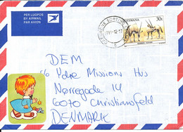 Botswana Air Mail Cover Sent To Denmark 17-12-1991 Single Franked - Botswana (1966-...)