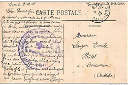 Cachet Hopital Anglais De St-Jean CAEN Décembre 1915 Cp De Caen - 1. Weltkrieg 1914-1918