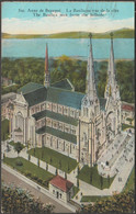La Basilique Vue De La Côte, Ste Anne De Beaupré, 1934 - Church Store Postcard - Ste. Anne De Beaupré