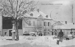 LOMPNES - Place De La Mairie Sous La Neige - Voyagé (voir Les 2 Scans) - Hauteville-Lompnes