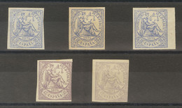 Lotes Y Colecciones.España, Stock De Series Y Sellos.  (*)145sF(3), 148s(2). 1874. 10 Cts Ultramar FALSO POSTAL SIN DENT - Sammlungen (ohne Album)