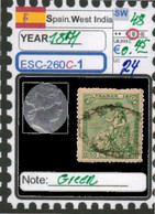 EUROPE:#SPAIN EMPIRE#SPANISH WEST INDIA# FIRST REPUBLIC#CLASSIC#1871>(ESC-260C-1) (24) - Usados