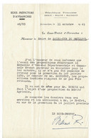 LETTRE ADMINISTRATION: Sous Préfecture D'avranches Adressée Au Maire Saint-car Du Bailleul 11 Octobre 1949. - Décrets & Lois