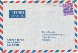 Hong Kong Air Mail Cover Sent To Germany 1997 Single Franked - Lettres & Documents