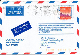 Hong Kong Air Mail Cover Sent To Germany 29-3-2000 Single Franked - Lettres & Documents