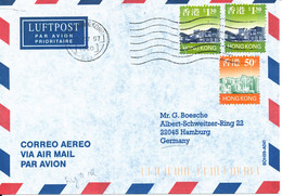 Hong Kong Air Mail Cover Sent To Germany 10-10-1997 - Lettres & Documents