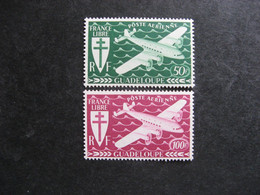 A). Guadeloupe:  TB Paire PA N° 4 Et PA N° 5, Neufs XX. - Airmail