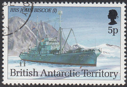 British Antarctic Territory 1993 Used Sc #206 5p RRS John Biscoe I Research Ships - Gebraucht
