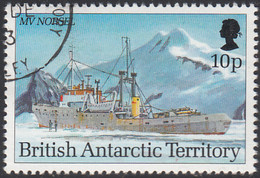 British Antarctic Territory 1993 Used Sc #207 10p MV Norsel Research Ships - Used Stamps