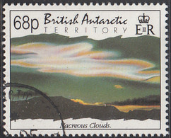 British Antarctic Territory 1992 Used Sc #201 68p Nacreous Clouds - Gebruikt