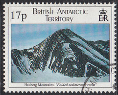 British Antarctic Territory 1995 Used Sc #231 17p Hauberg Mountains - Gebruikt