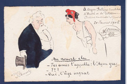 CPA Fallières Armand Président De La République Satirique Circulé Par Stanislas BURSKY Marianne Agen - Hommes Politiques & Militaires