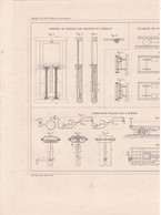 CHEMINS DE FER ,PLANS FENETRES DE WAGONS PAR MM BOWN ET PARROCK,ECLAIRAGE PAR ROTTEN ROUE PER MOREAU FREINS P  REF 71087 - Andere Pläne